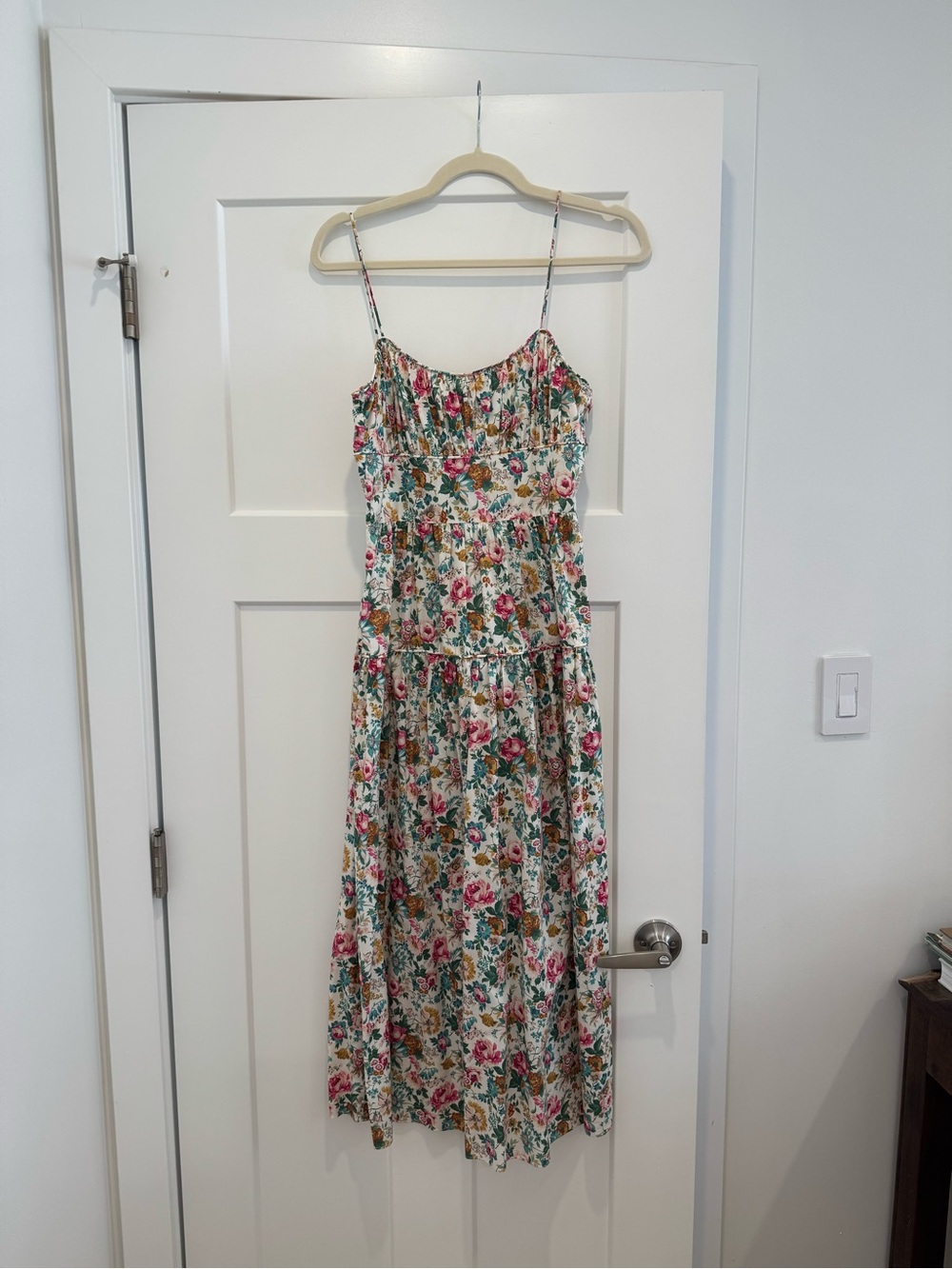 Doen Benoit Tiered Floral-Print Midi Dress